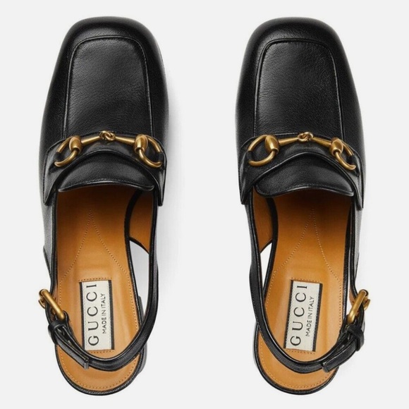 Gucci Women's Horsebit Slingback Platform Block Heel Pumps 39 - Picture 10 of 13